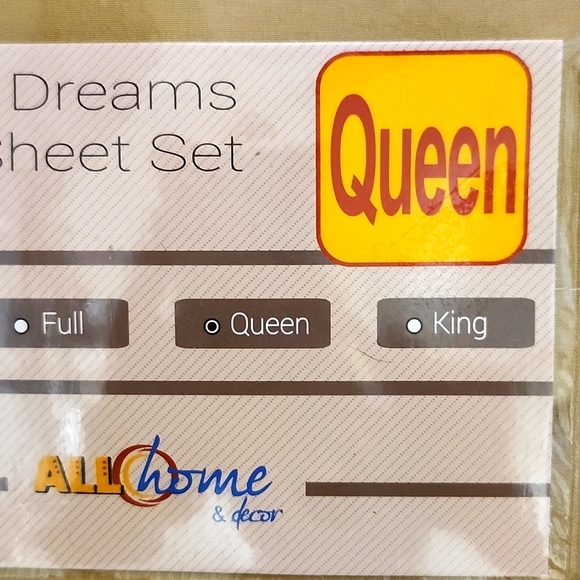 Brand New SWEET DREAMS SOLID SHEET SET-QUEEN - Picture 2 of 6